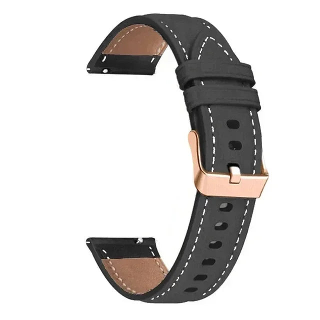 PU Leather Strap For Samsung Watch 6/4/5 40 44mm Pro 45mm Bracelet 20mm Band For Galaxy Watch4 6 Classic/Active2/3 42 43 47 46mm