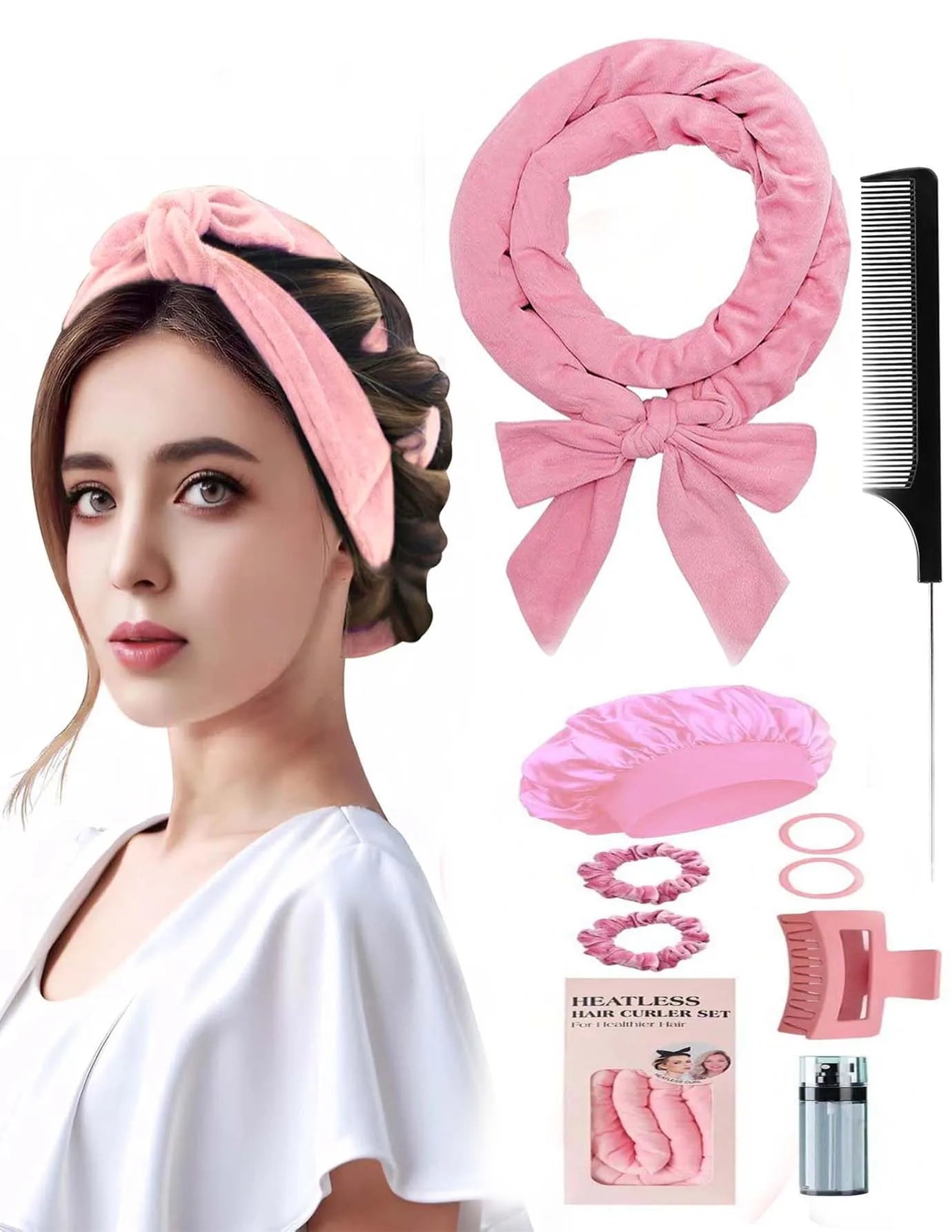 Heatless Curls, No Heat Curlers Overnight Heatless Curlers Headband for Women