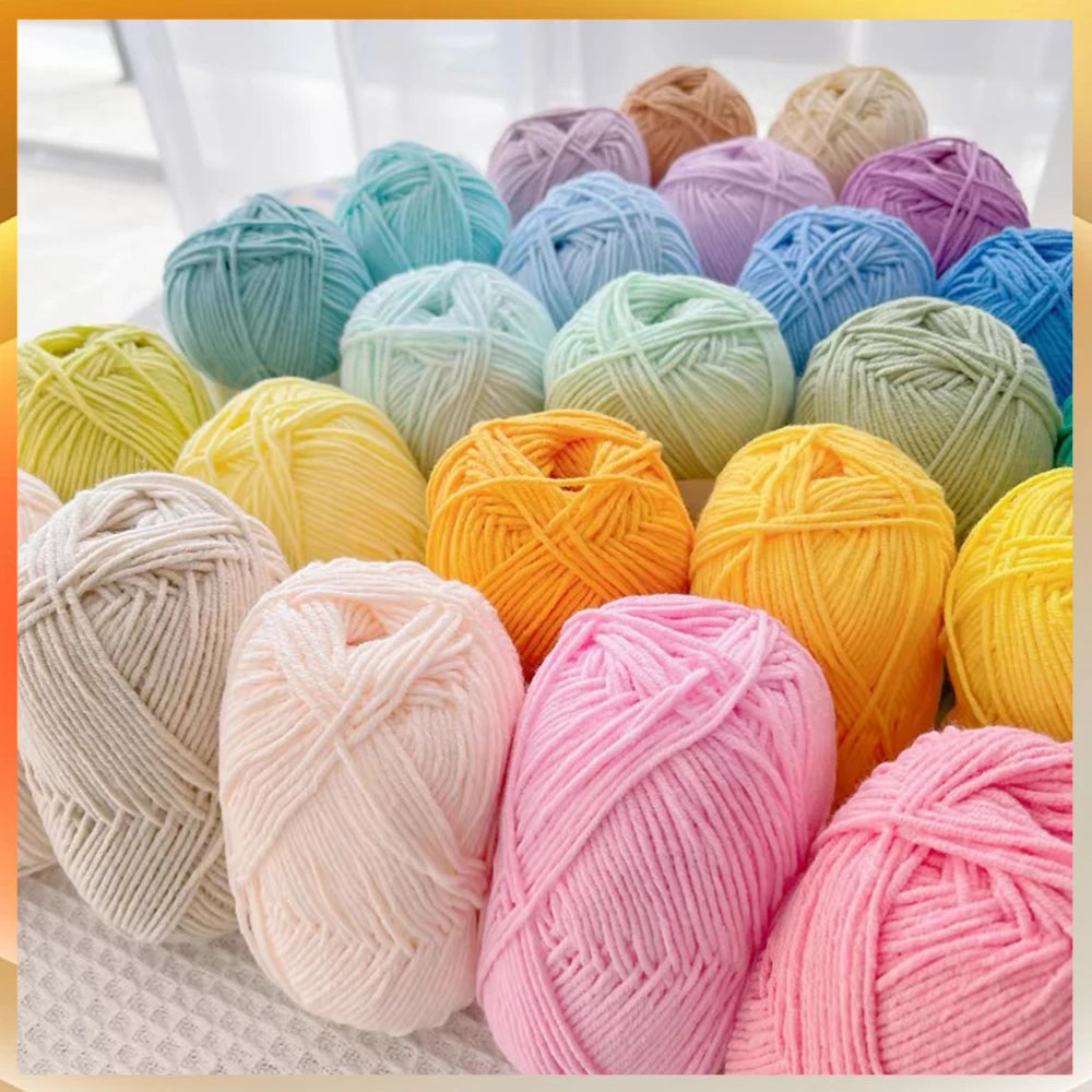 A1-1 50g Set Soft Milk Cotton Yarn for Knitting and Crochet