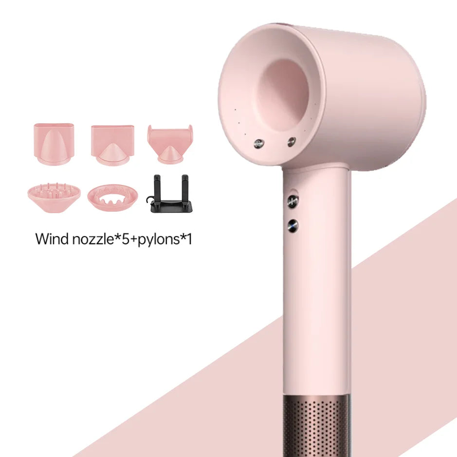 Negative ion hair dryer with high speed and no blades High power silent and quick drying Portable, suitable for home and travel