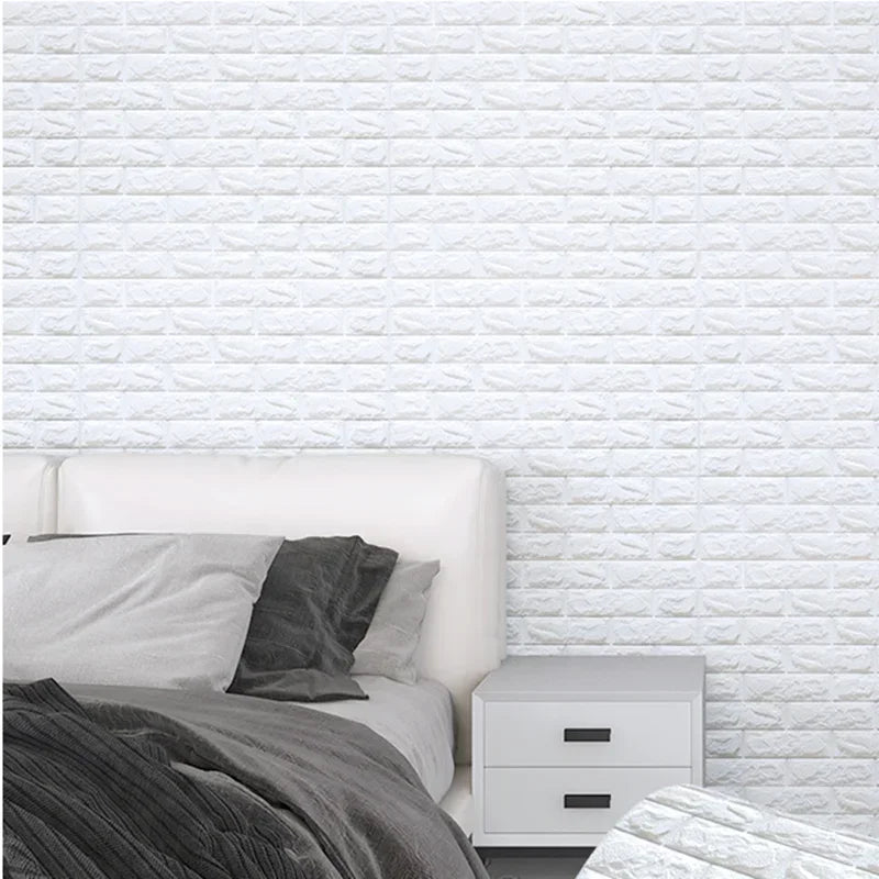 Rollo de papel tapiz de espuma suave 3D de 70 cm x 2 m, adhesivo para pared, autoadhesivo, para sala de estar, hogar, cocina, baño, papel tapiz decorativo