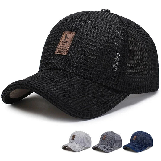 Men's New Fashion Baseball Cap Summer Breathable Full Net Shade Fishing Cap Outdoor Leisure Sports Cap