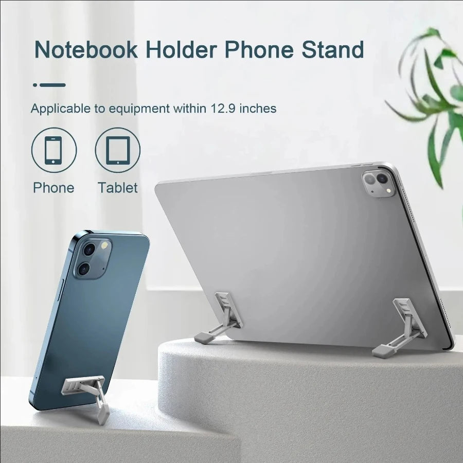 Invisible Folding Zinc Alloy Stand Multiadjustable Mobile Phone Back Stand Tablet Pc Laptop stand Ultrathin Adhesive Mini Nonsli