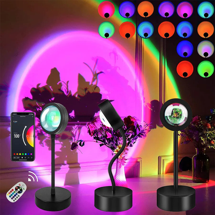 USB 5V Tuya Smart Sunset Lamp Night Light Projector Gift