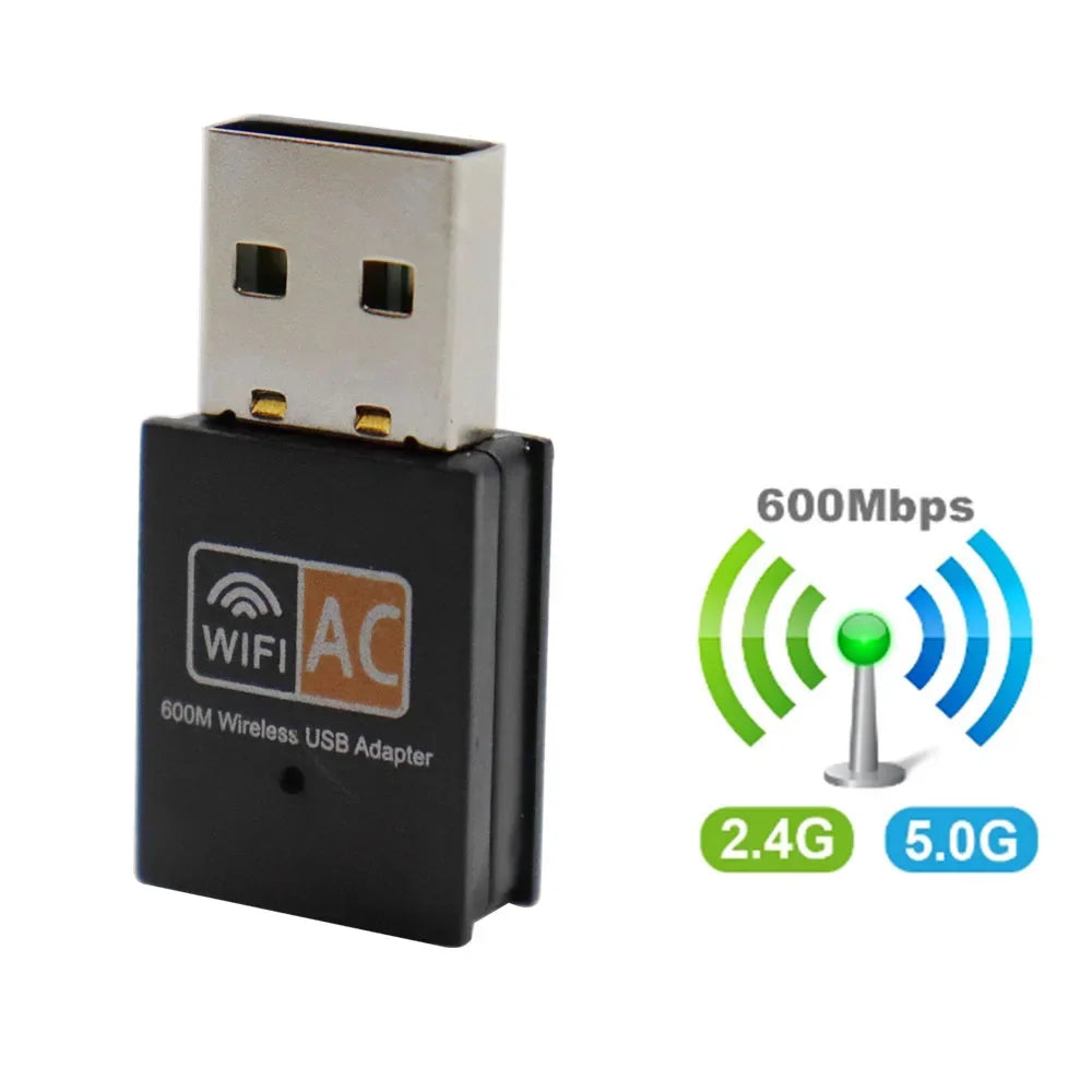 Dual Band USB wifi 1200Mbps Adapter 2.4GHz 5GHz WiFi with 4 Antenna PC Mini Computer 600Mbps Network Card Receiver