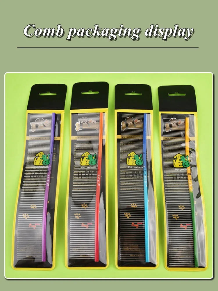 22cm S-Shaped Stainless Steel Pet Grooming Comb for Cats and Dogs with Dense Teeth for Effective Hair Removal and Cleaning