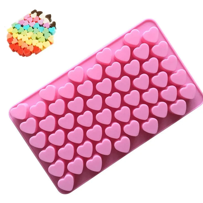 1 Piece 55 Compartment Love Candle Silicone Mold for DIY Baking and Chocolate Creations