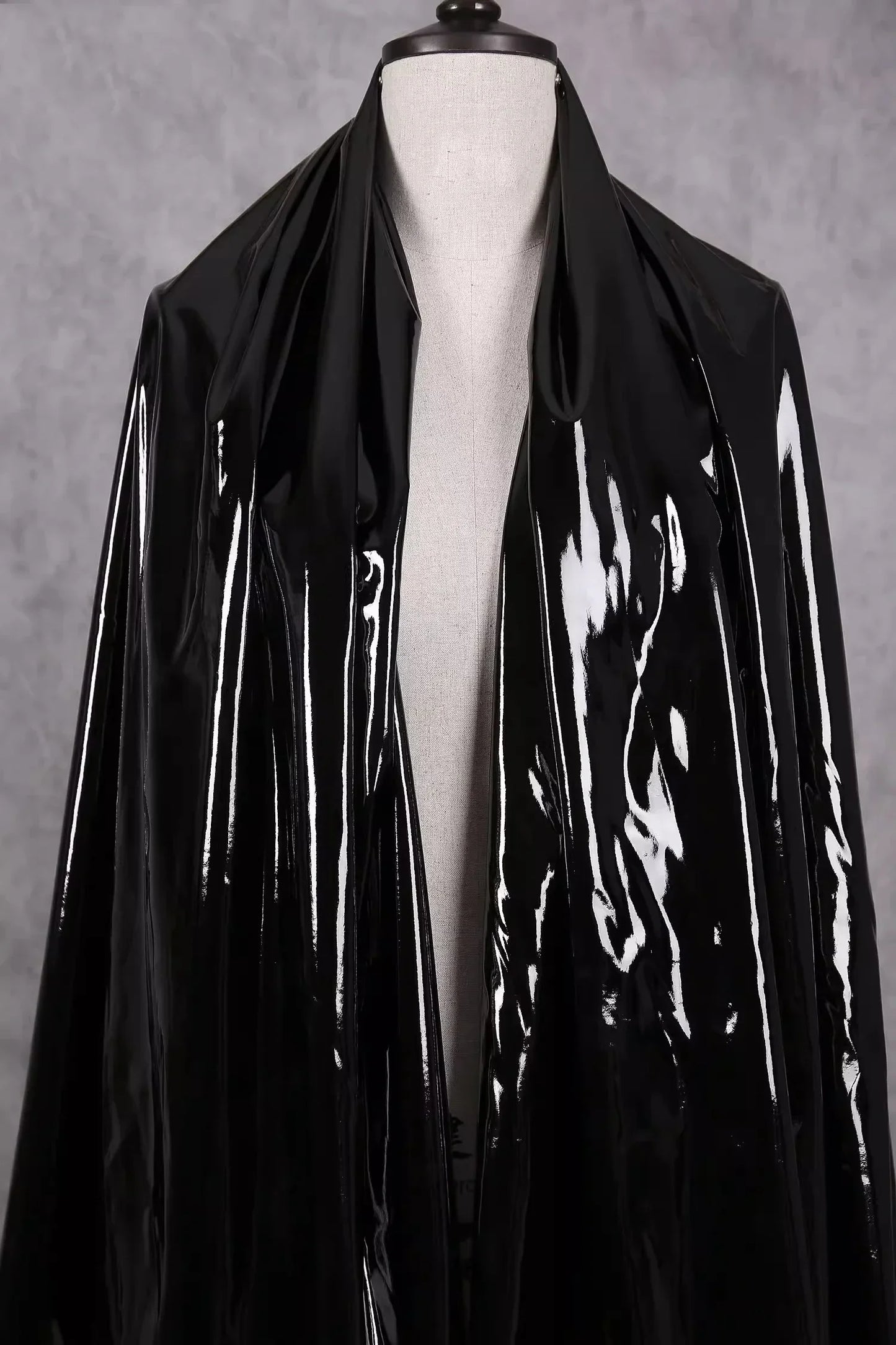 50x145cm Shiny Glossy Soft Leather Fabric Elastic Faux PU for DIY Sewing Dresses and Accessories