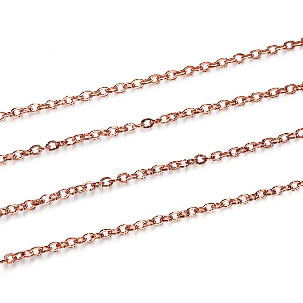 5 M/Lot Gold Bronze Plated Necklace Chain for DIY Jewelry