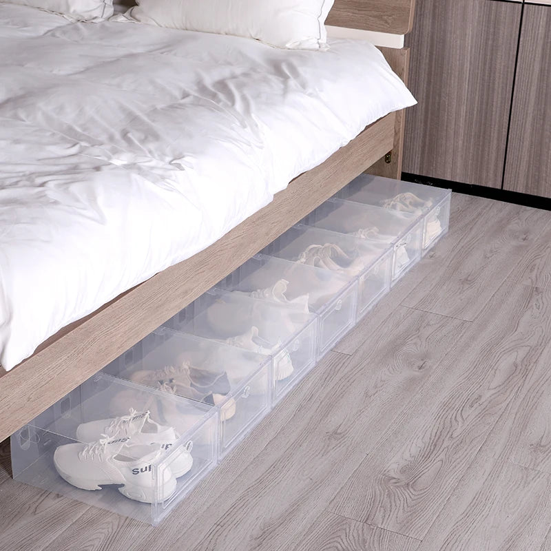 6pcs/set Antioxidant Shoe Cabinet High Transparent Dustproof Shoe Organizer Box