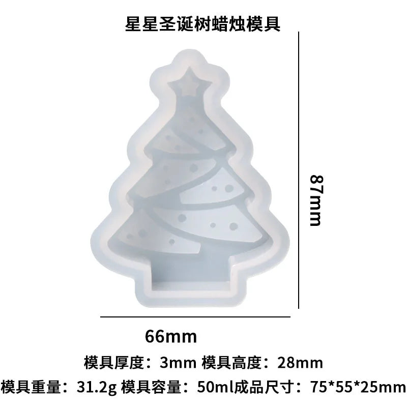 3D Christmas Tree Candle Silicone Mold DIY Kit for Holiday Gifts