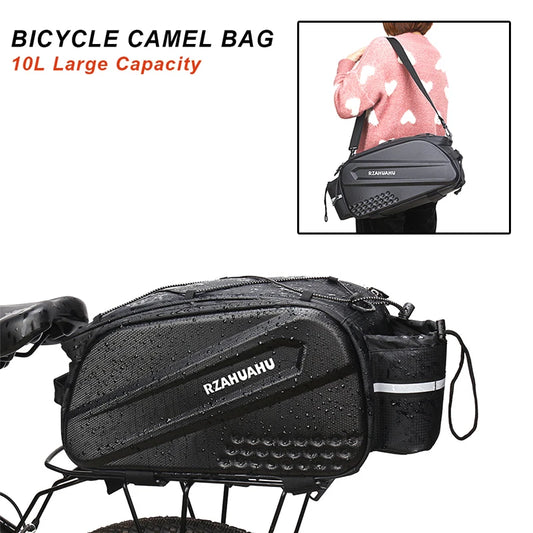 Bicycle Saddle Bag Large Capacity Bicycle Carrier Bag Tail Rear Bike Bags Bike Trunk Luggage Shoulder Handbag Waterproof Pannier