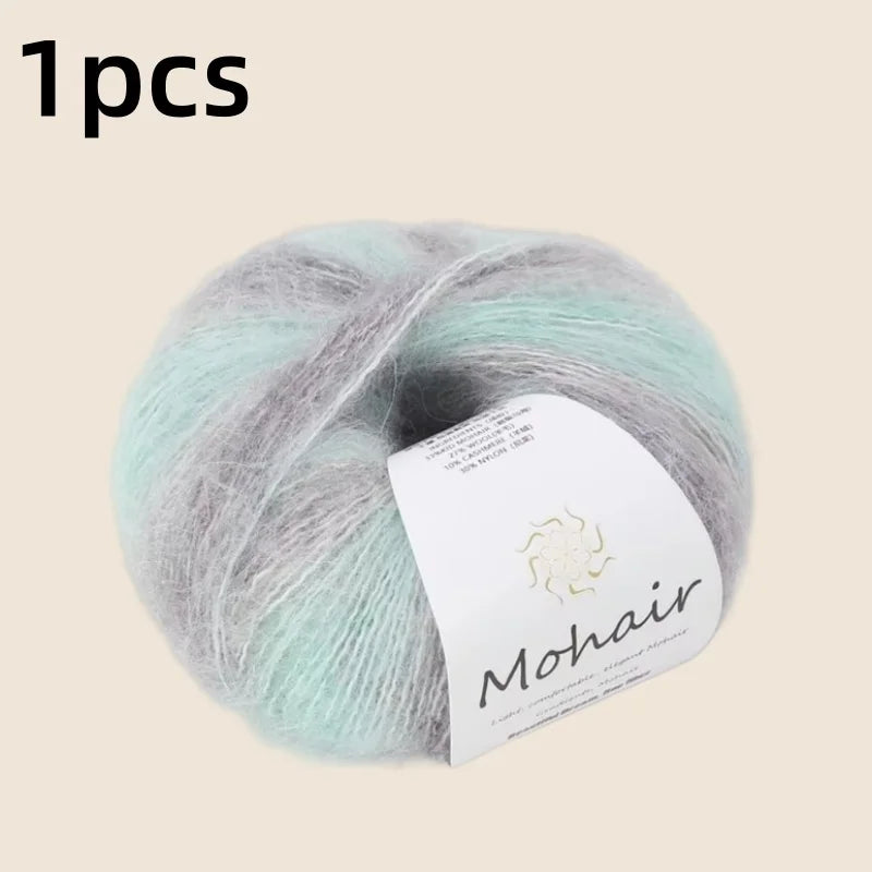 Gradient Mohair Soft Cotton Yarn for Baby Sweater Hat Scarf