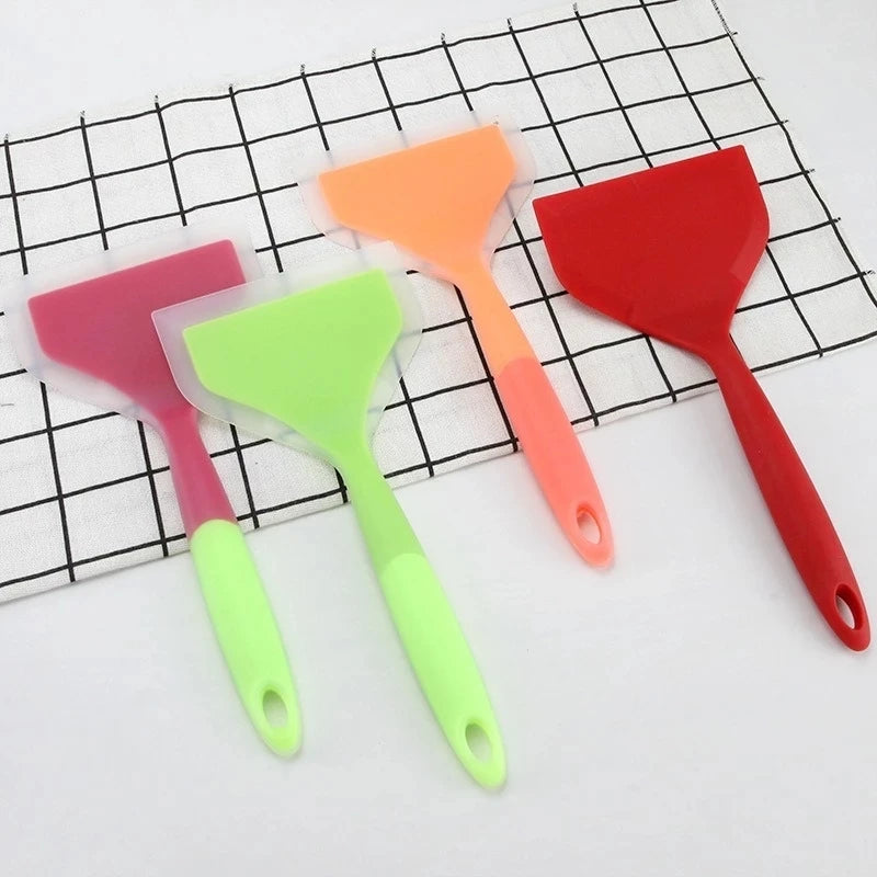 1pc Silicone Spatula Cooking Utensils Beef Meat Egg Kitchen Scraper Wide Pizza Cooking Tools Shovel Non-stick Spatula