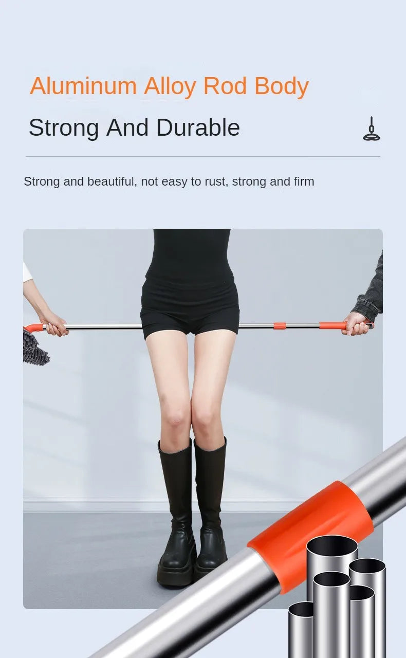 LEIBOO Telescopic Car Cleaning Brush Mop with Double Brush Head for Roof and Window Washing