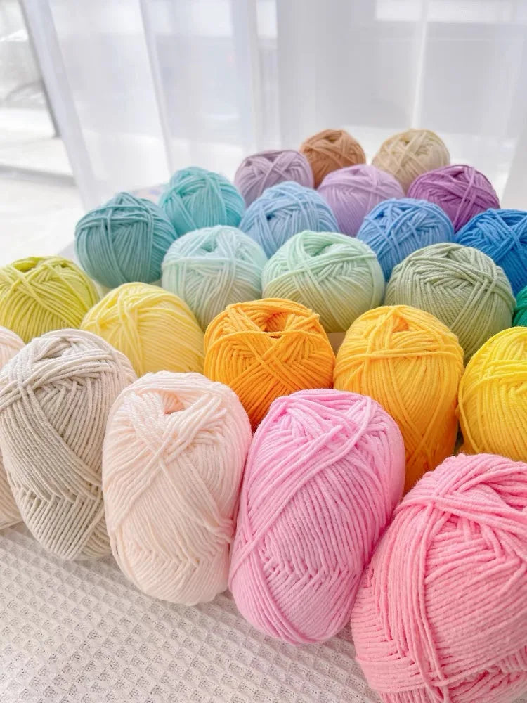 A1-1 50g Set Soft Milk Cotton Yarn for Knitting and Crochet