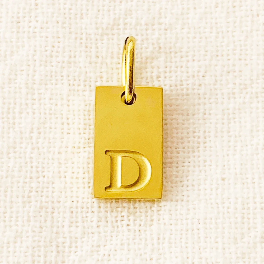 SUNIBI Alphabet Charm Pendant for Necklaces Stainless Steel Jewelry