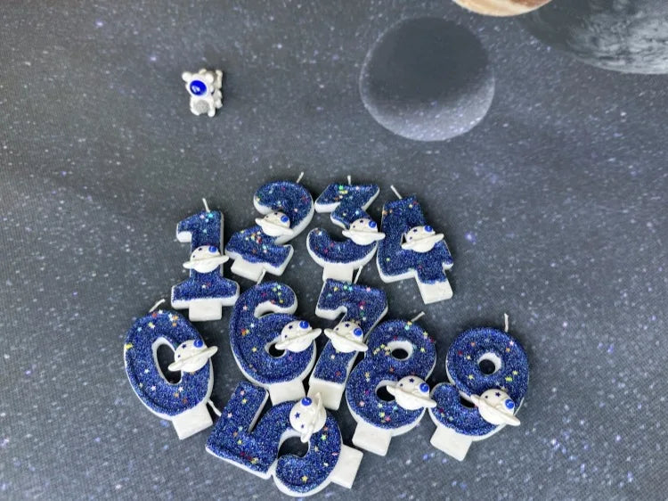DIY Digital Birthday Wax Planet Universe Cake Candles