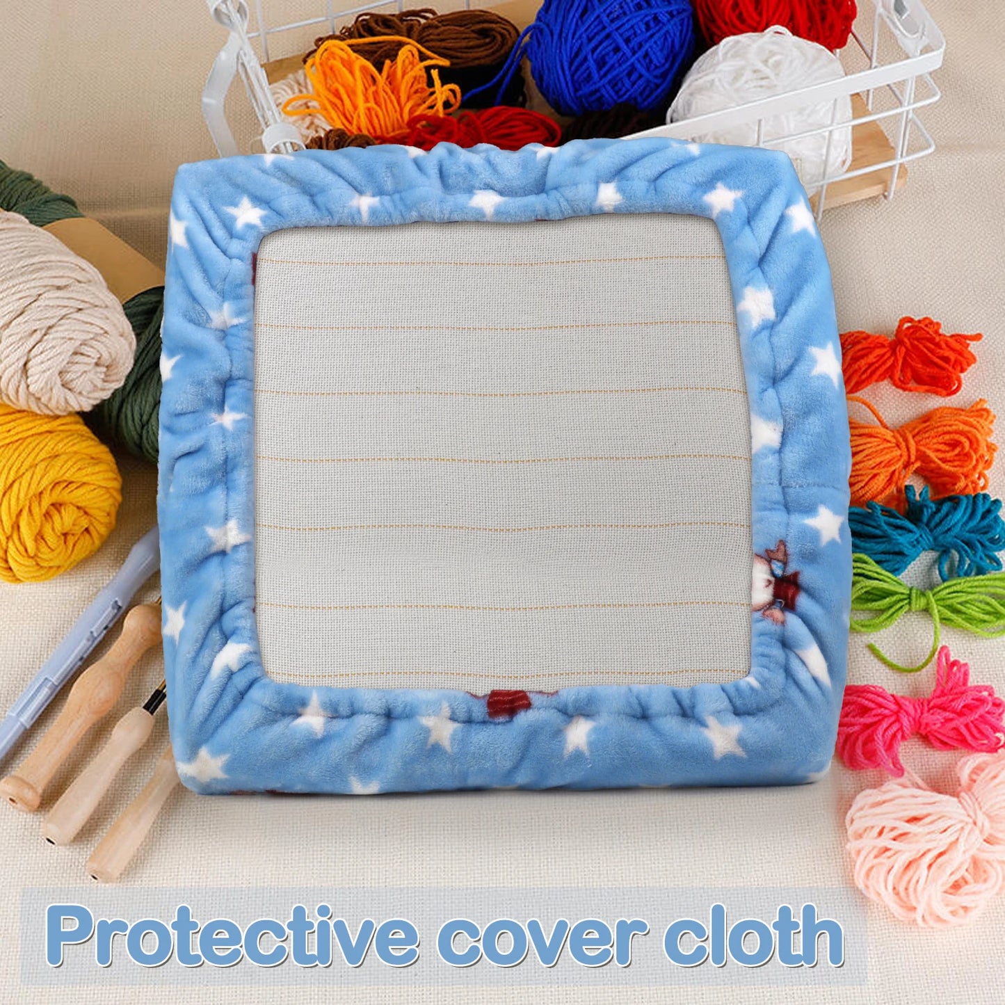 Square Wooden Embroidery Hoop Gripper Strips for Punch Needle Frame Sewing Quilting and DIY Projects