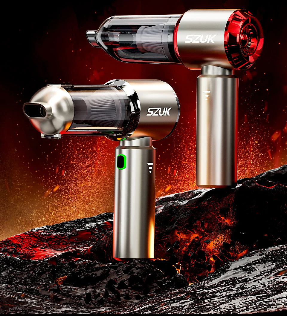 SZUK C012MAX Wireless Portable Car Vacuum Cleaner with Strong Suction Mini Handheld Design for Home and Vehicle Use