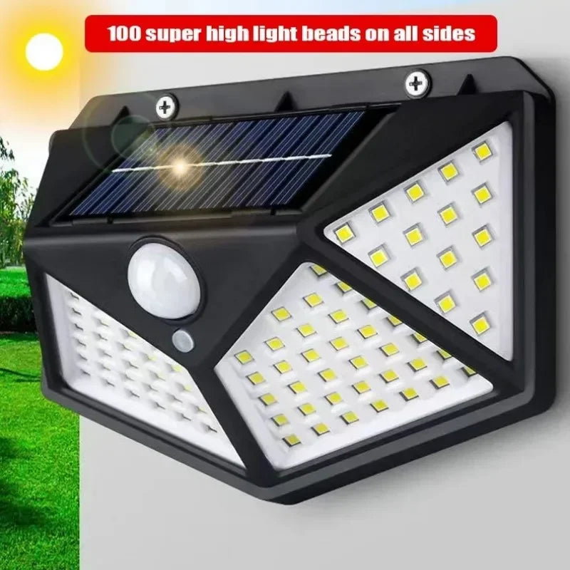 1/2/4PCS 108 COB Sensor Solar Lamps Outdoor Waterproof Security Light with Remote Control