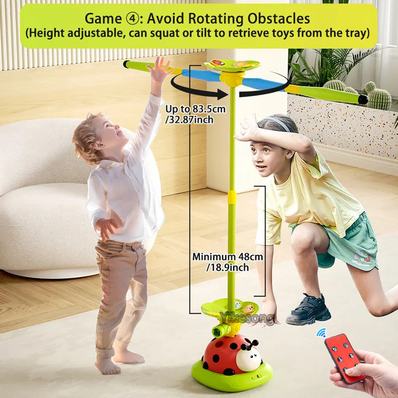 Rocket Launcher Ladybug Jump Game Machine for Kids - 3 Styles Outdoor Toy to Develop Grasping and Movement Skills