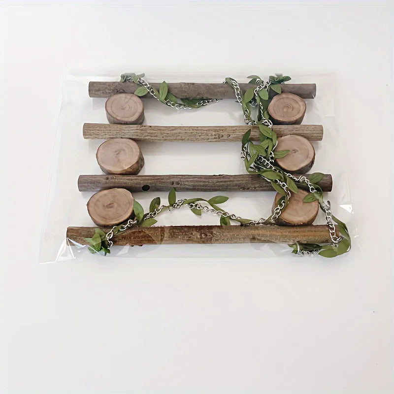 Natural Branch Bird Swing Parrot Toys Climbing Boardwalk Bird Toys Perched Bird Cage Accessories Swing Toy