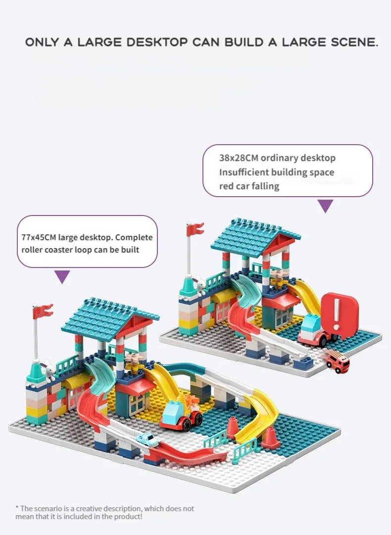 ToylinX Kids Building Blocks Activity Table and Chairs Set Creative Play Desk for Toddlers and Children