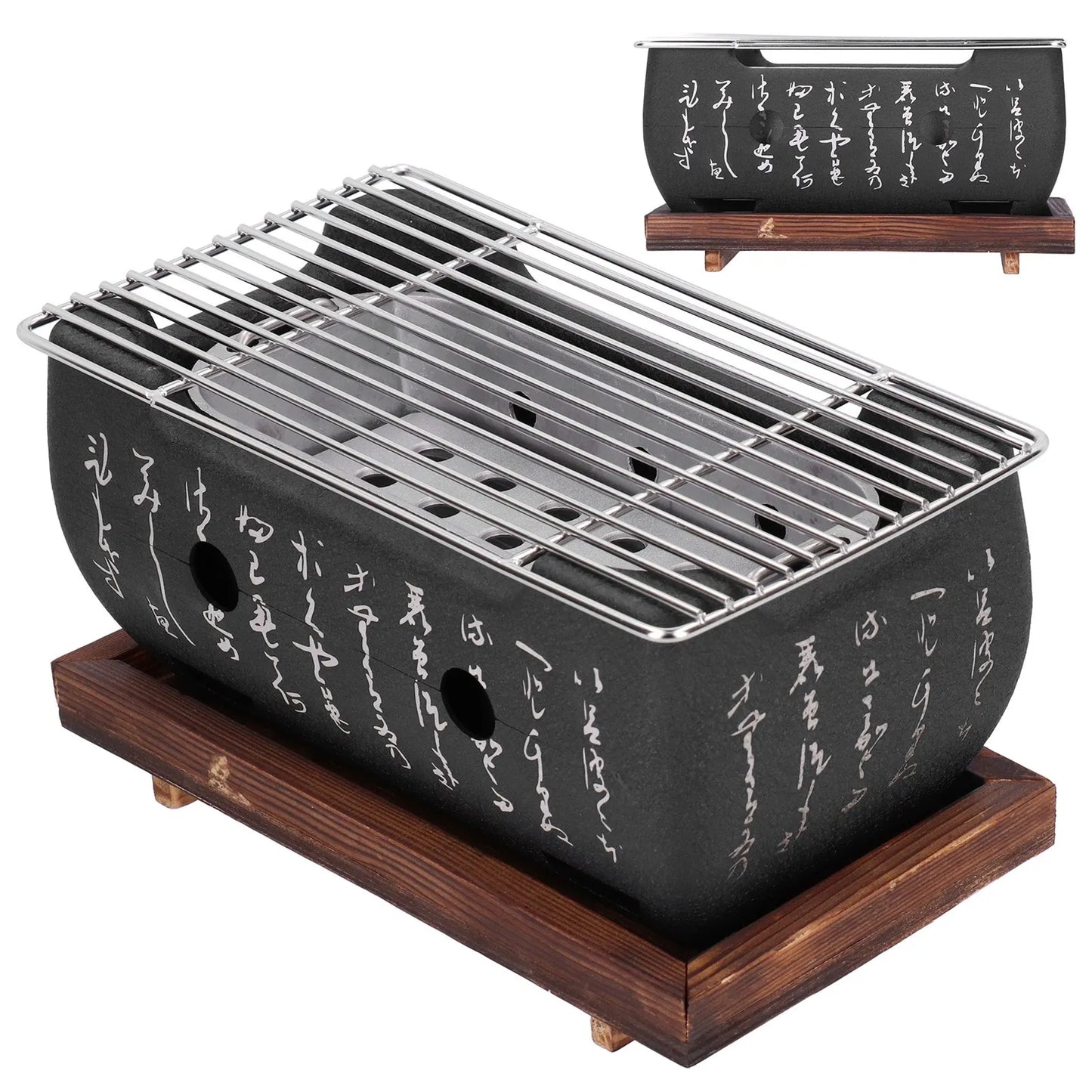 Japanese Mini Barbecue Grill Portable Aluminium Alloy Charcoal Stove for Outdoor and Indoor Cooking