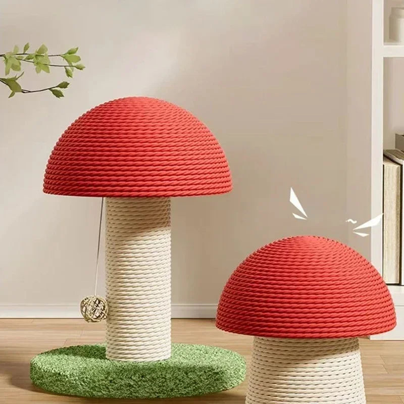 Cute Cat Scratch Board Kitten Climbing Mushroom Protecting Furniture Funny Cat Grinding Claw Toy Durable Sisal Scratching Board