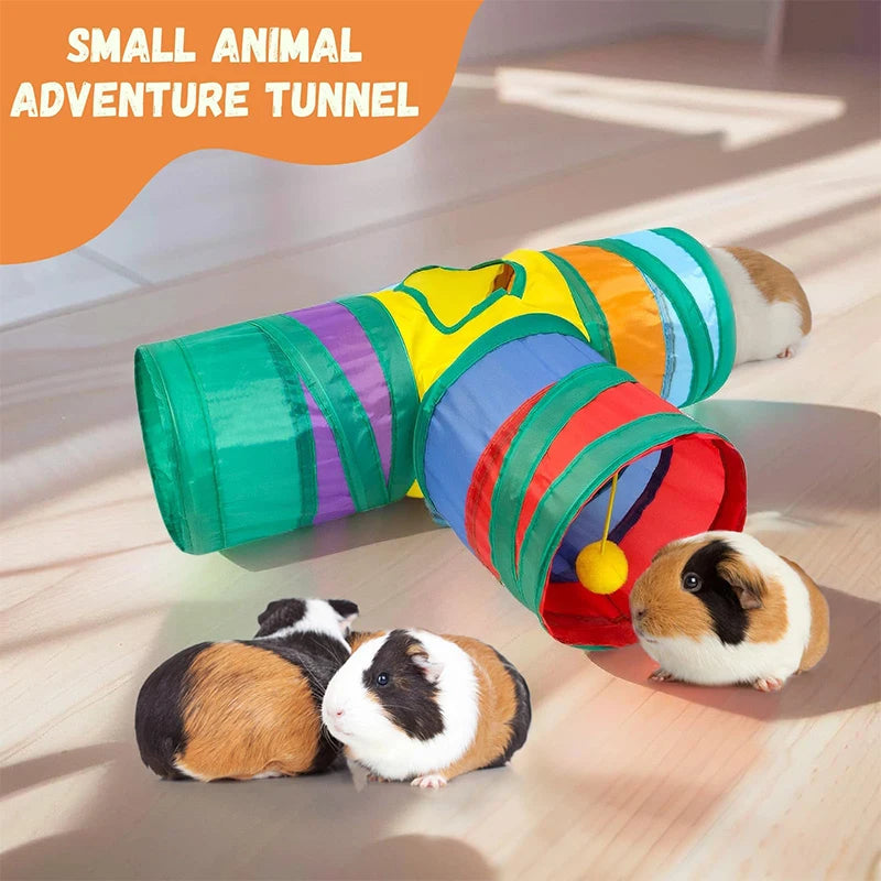 Cat Tunnel Toy 3-Way Collapsible Cat Tunnels For Indoor Cat With Play Ball Interactive Crinkle Collapsible Tent Pets Supplies
