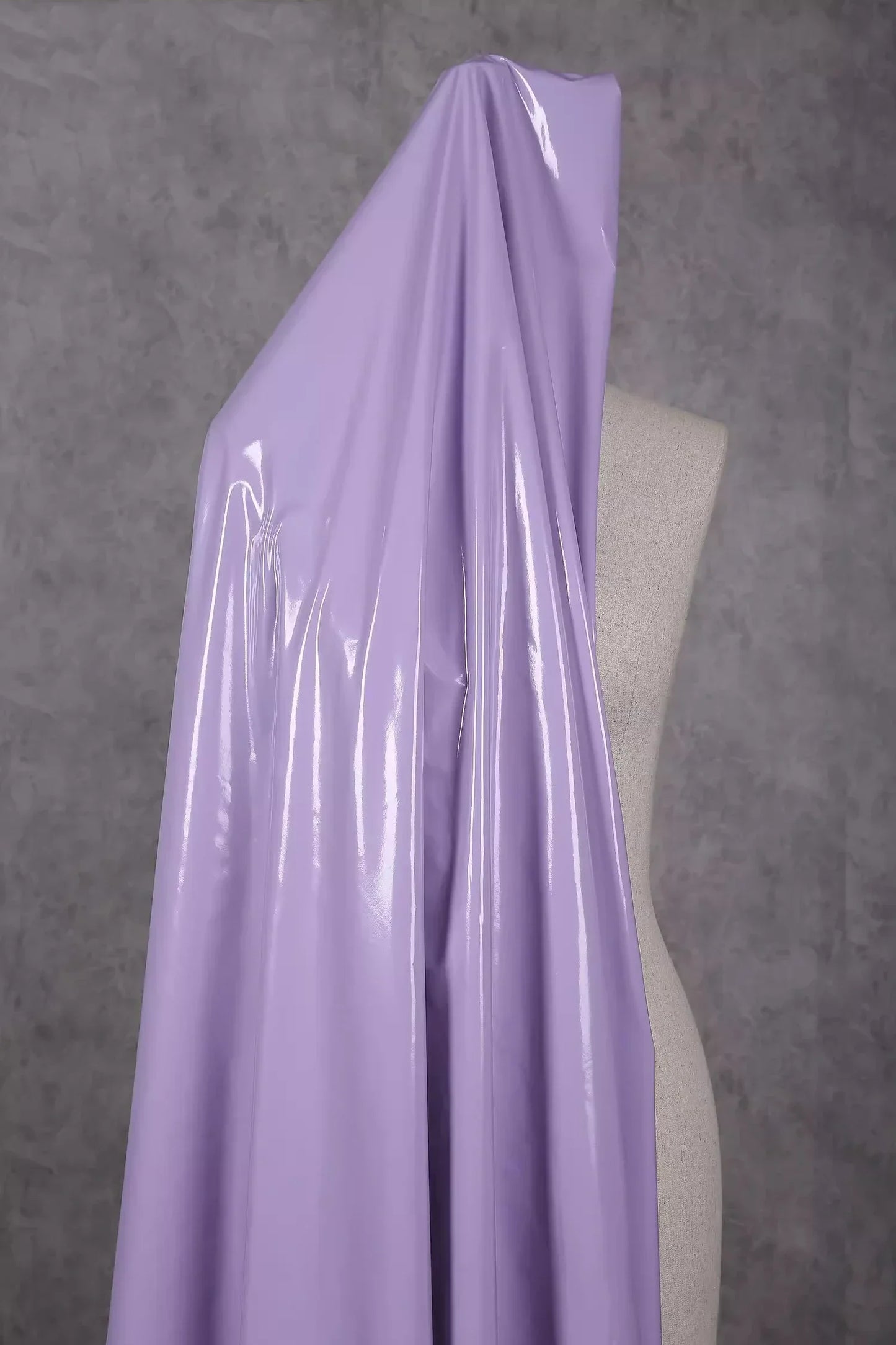 50x145cm Shiny Glossy Soft Leather Fabric Elastic Faux PU for DIY Sewing Dresses and Accessories