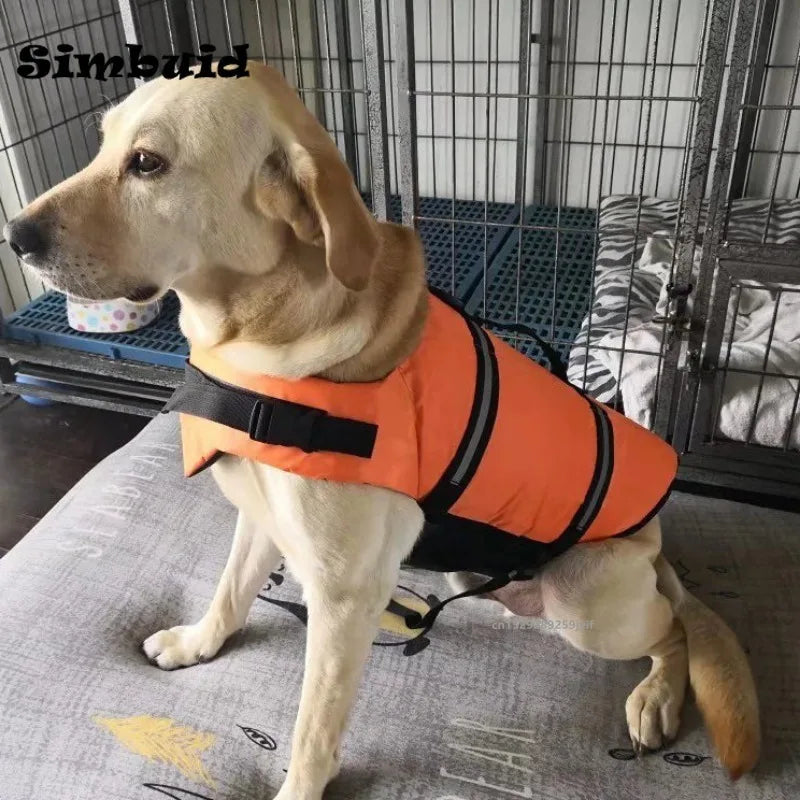 Dog Life Jacket Reflective Adjustable Large Dogs Swimwear Safety Vest Surfing Sailboat Enhanced Buoyancy Pet Lifejackets