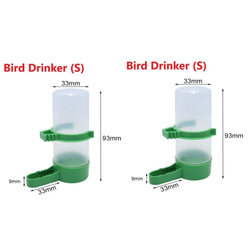2PCS Bird Feeder Plastic Food Water Feeding Automatic Drinker Parrot Pet Parrot Drinking Cup Bowls Pet Bird Supplies Dispenser