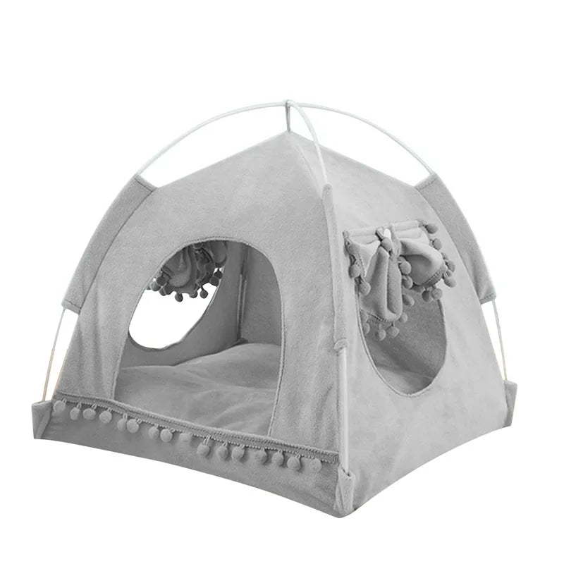 Cat Tent Bed Pet Products The General Teepee Closed Cozy Hammock With Floors Cat House Pet Small Dog House Accessories Products
