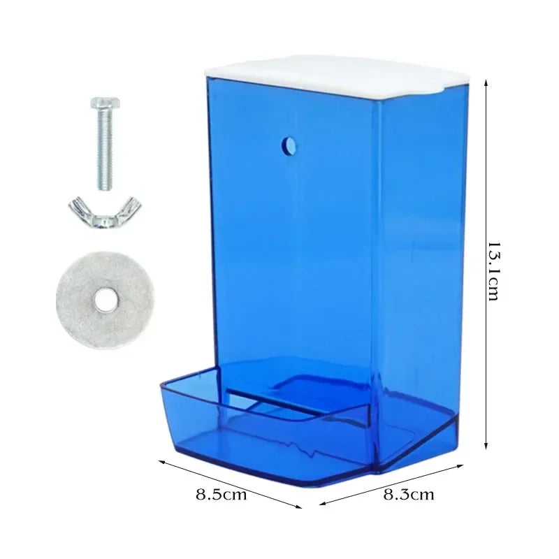 Bird Feeder Automatic Dispenser Anti-Splash Dust Dispensing Feeder Box for Small and Medium Parakeets Bird Cage Accessories