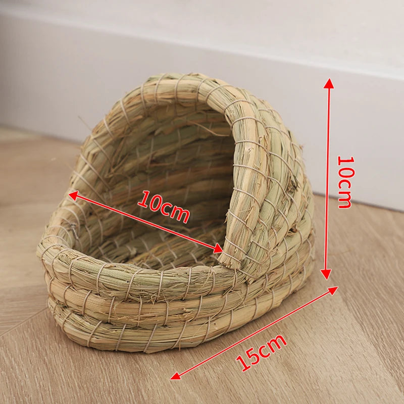 Egg Laying Rutin Chicken Nest Woven by Hand, Parrot Peony Nest, Tiger Skin Style, Excellent in Warmth Conservation