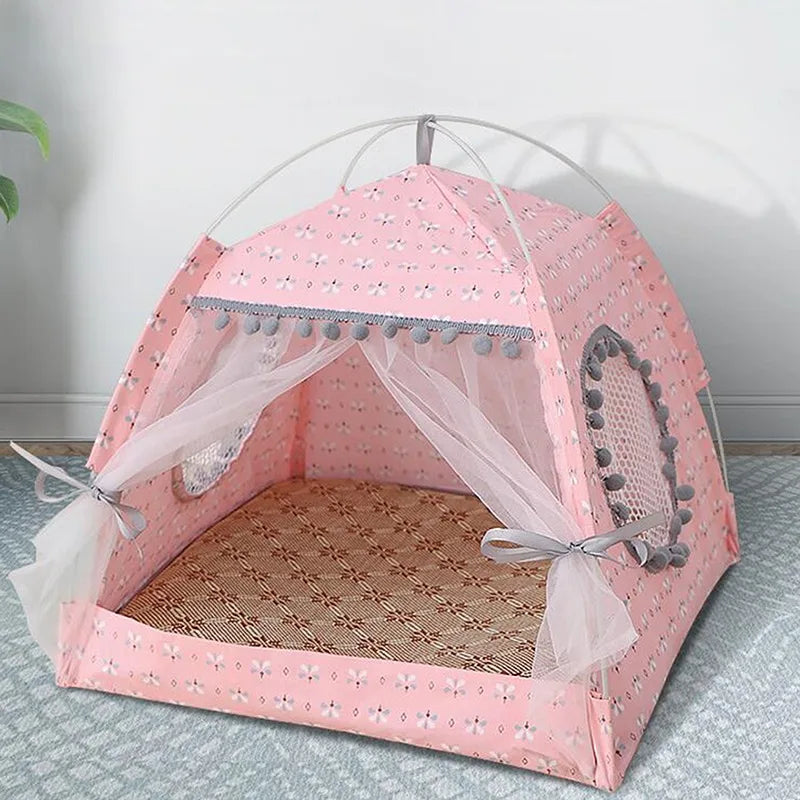 Pet Cat Tent Summer Cave Hut Cat Sleep House For Kitten Puppy Playpen Cage Basket Cat Nesk Kennel Small Dog House Bed Chihuahua