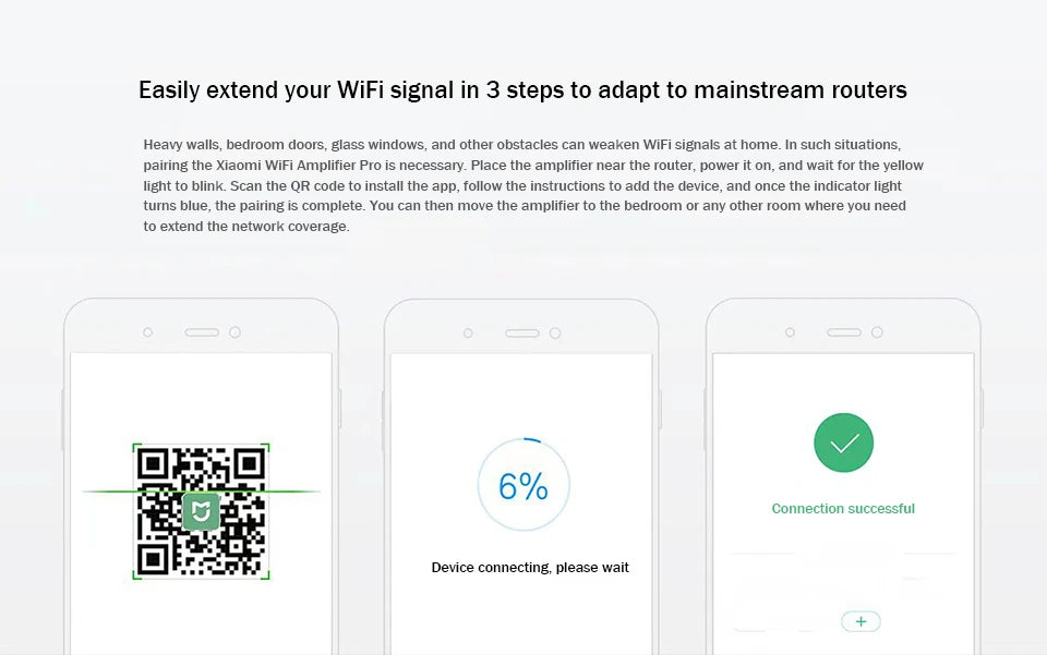 New Original Xiaomi Wifi Amplifier Pro 300M 2.4G Repeater Network Expander Range Extender Roteader Mi Wireless Wi-Fi Router