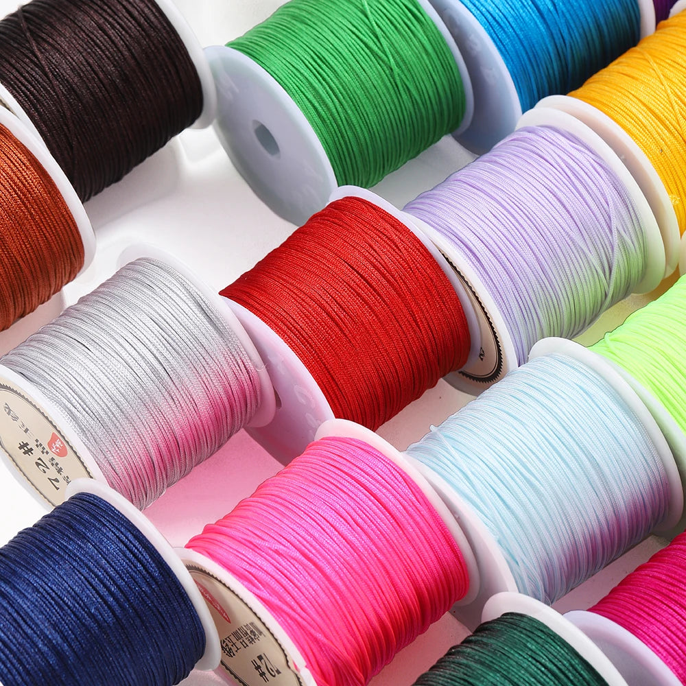 10/50M 0.8mm Nylon Thread Cord for DIY Jewelry Making