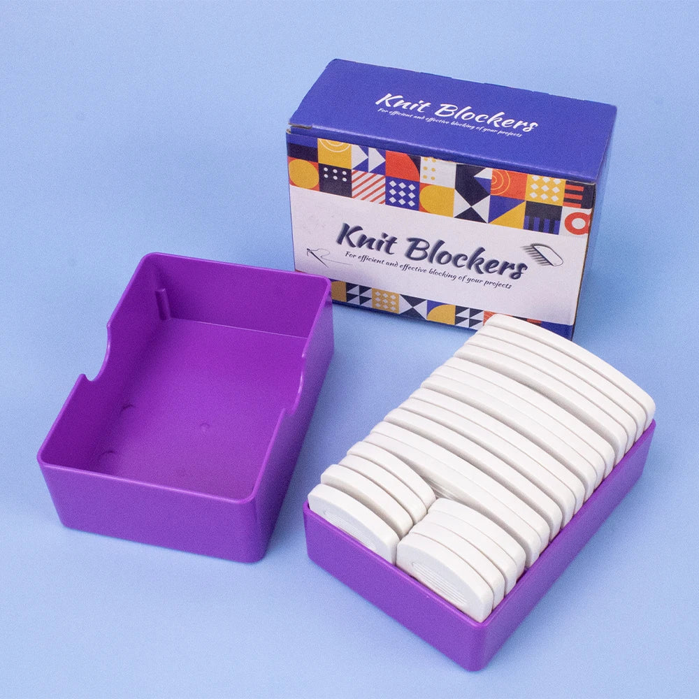 Knit Blockers Set 20 Pieces Stainless Steel Blocking Combs and Pins for Knitting and Crocheting Supplies