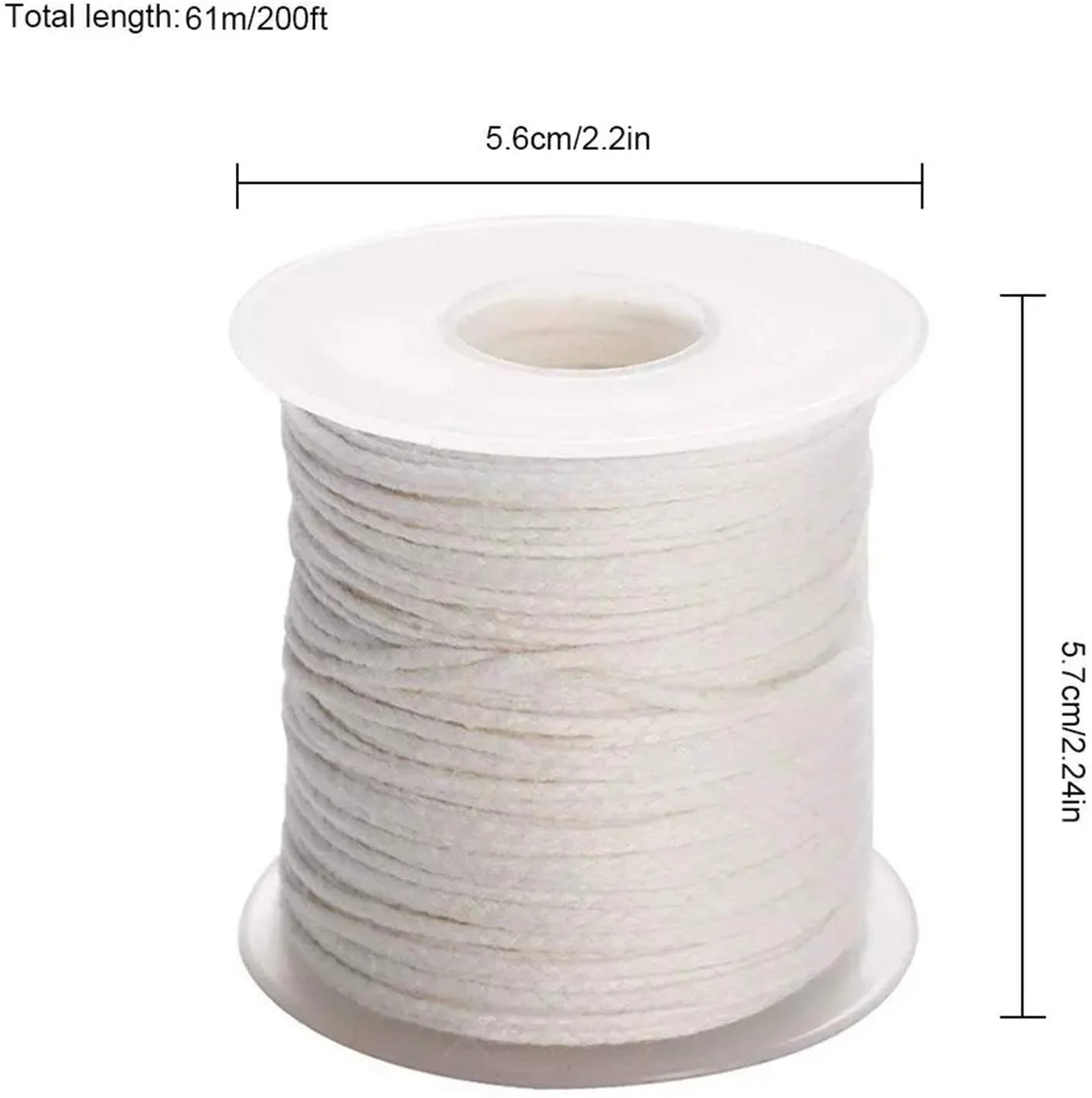 DIY Wax Core 61 M Long Cotton Woven Candle Lamp Wick Kit