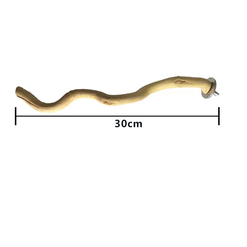 Natural Parrot Wood Fork Branch Perch Bird Cage Hanging Swing Bird Standing Branches Toys Birdcage Accessoriess