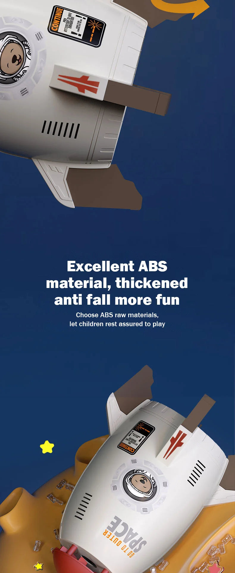 Flying Jet Rocket Fountain Sprinkler Water Toy for Kids 360 Degree Rotating Outdoor Pool Fun