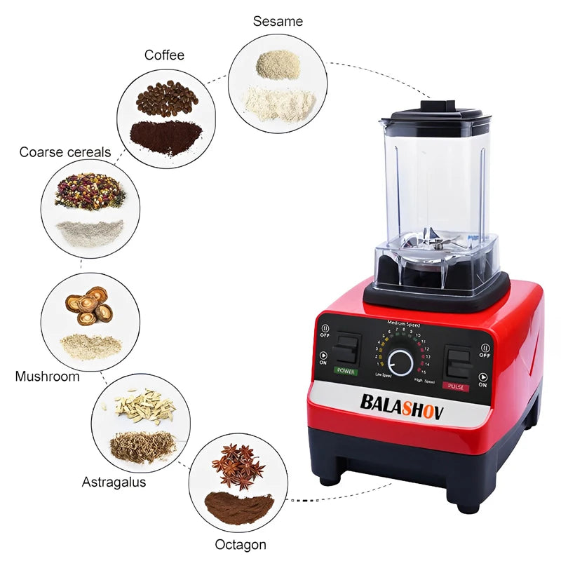 2000W Heavy Duty Commercial Blender – Powerful Performance for Smoothies and Juices