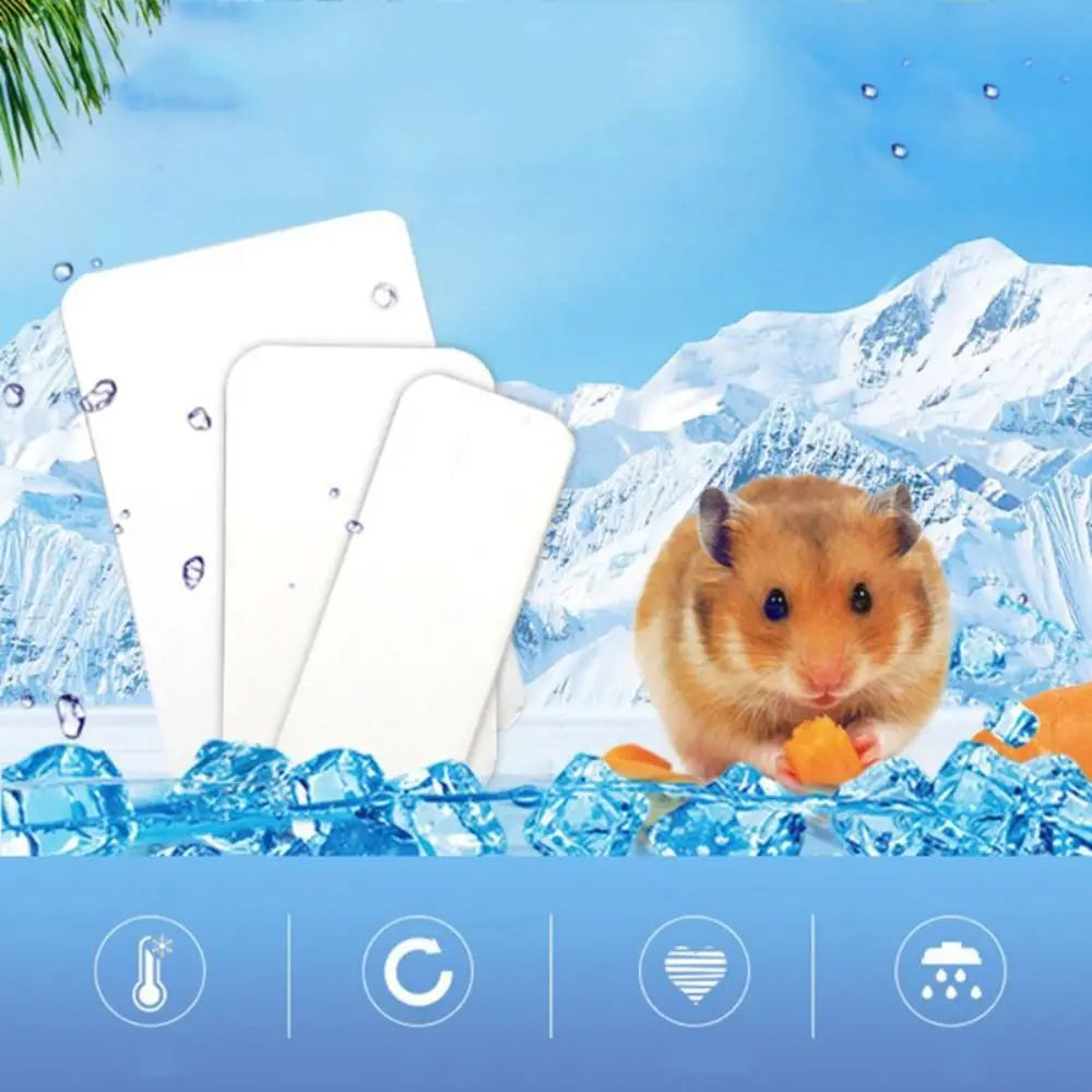 Durable Aluminium-plastic Pet Cooling Board Silver Hamster Rabbit Supplies Hamster Cooling Board Cool Pet Ice Pad