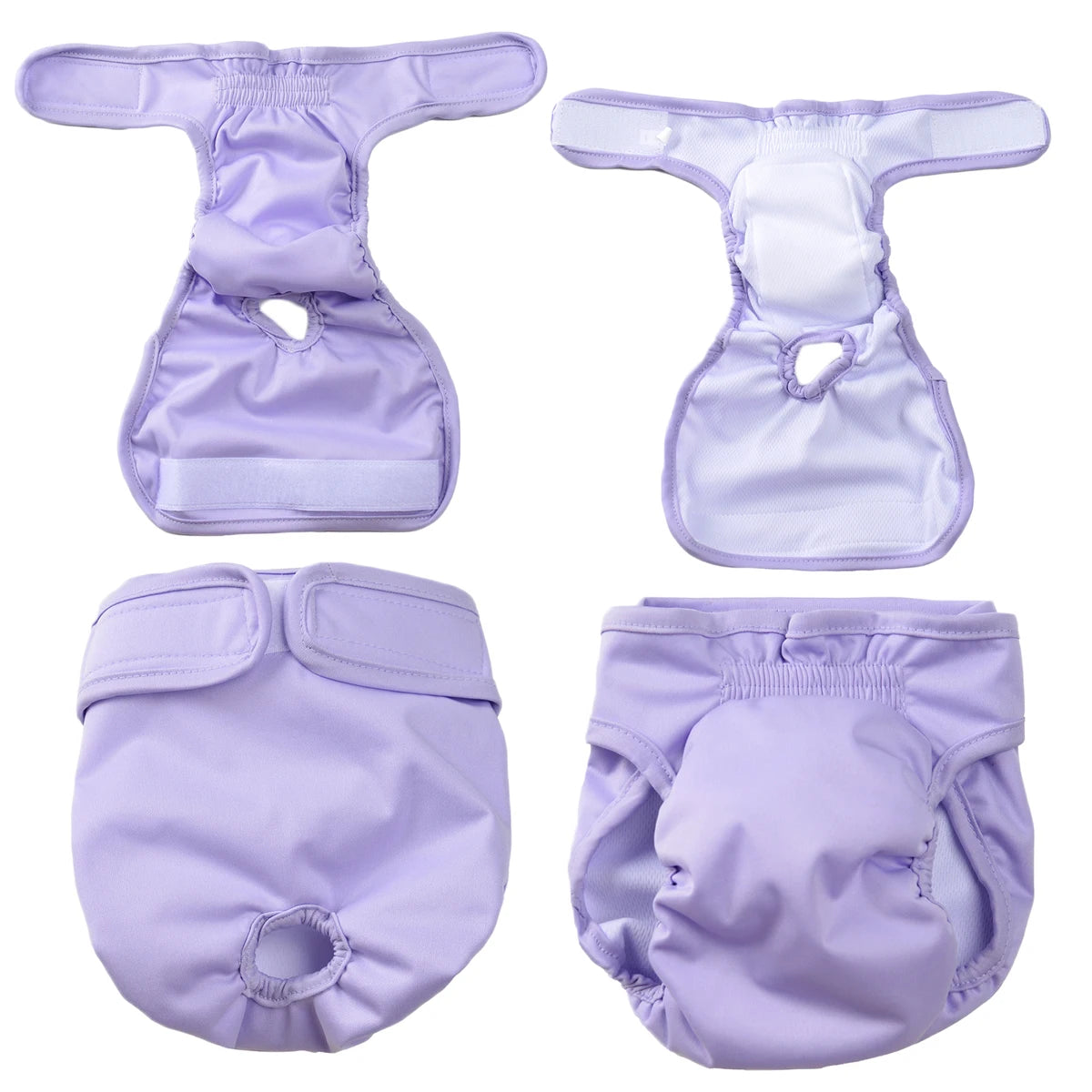 3pcs Washable Female Dog Diaper for Small Medium Dogs Adjustable Pet Physiological Pant Reusable Leakproof Pets  Diapers Sets