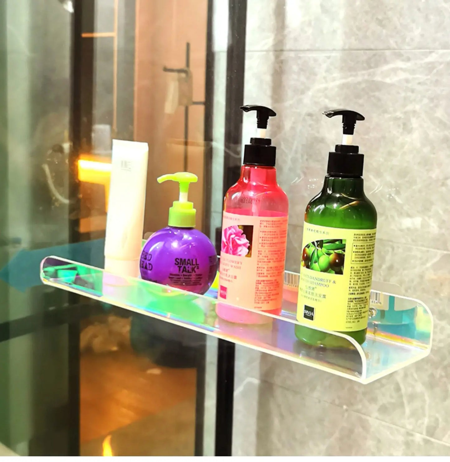 Colour Invisible Acrylic Floating Shelves Wall Mounted Bookshelf Storage Rack for Room and Bathroom