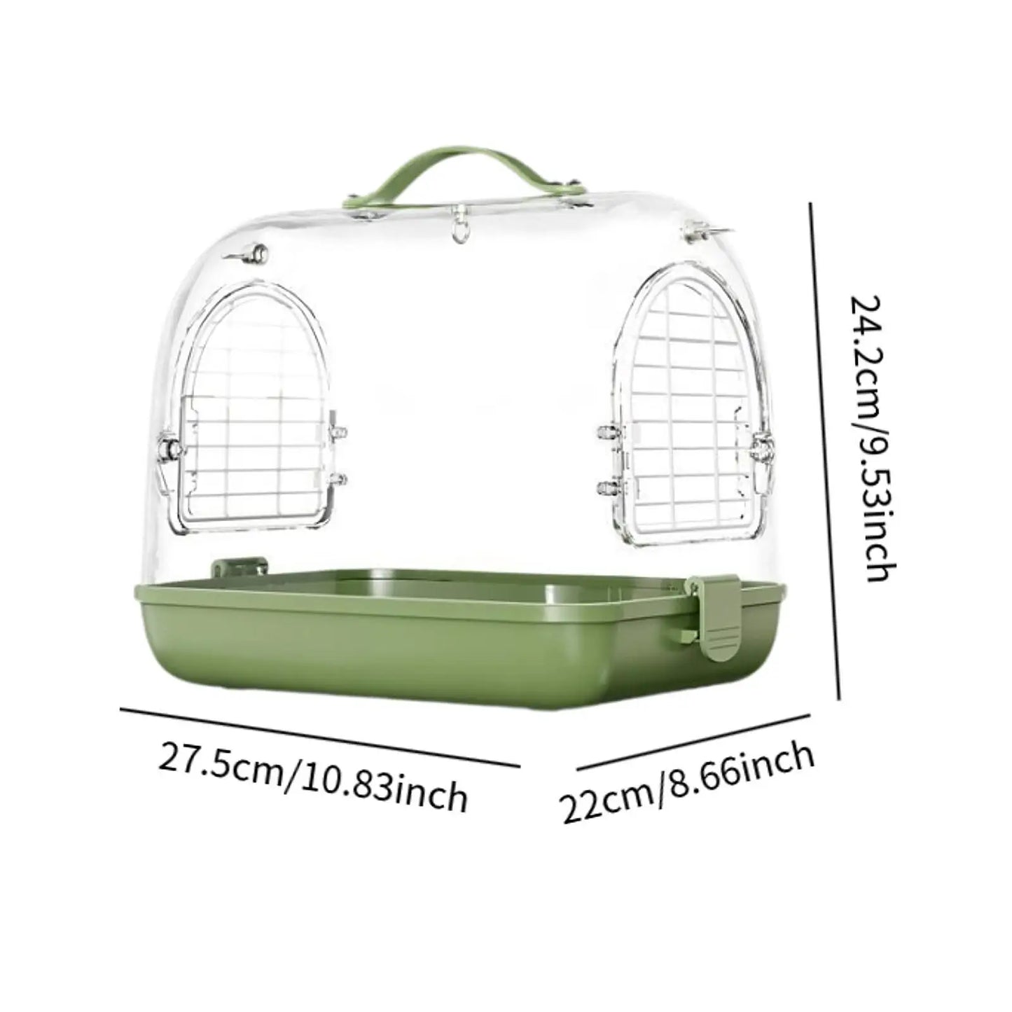 Bird Travel Cage, Bird Cage Bag with Shoulder Straps and Handle, Lightweight Bird Carrier Hamster Cage for Birds