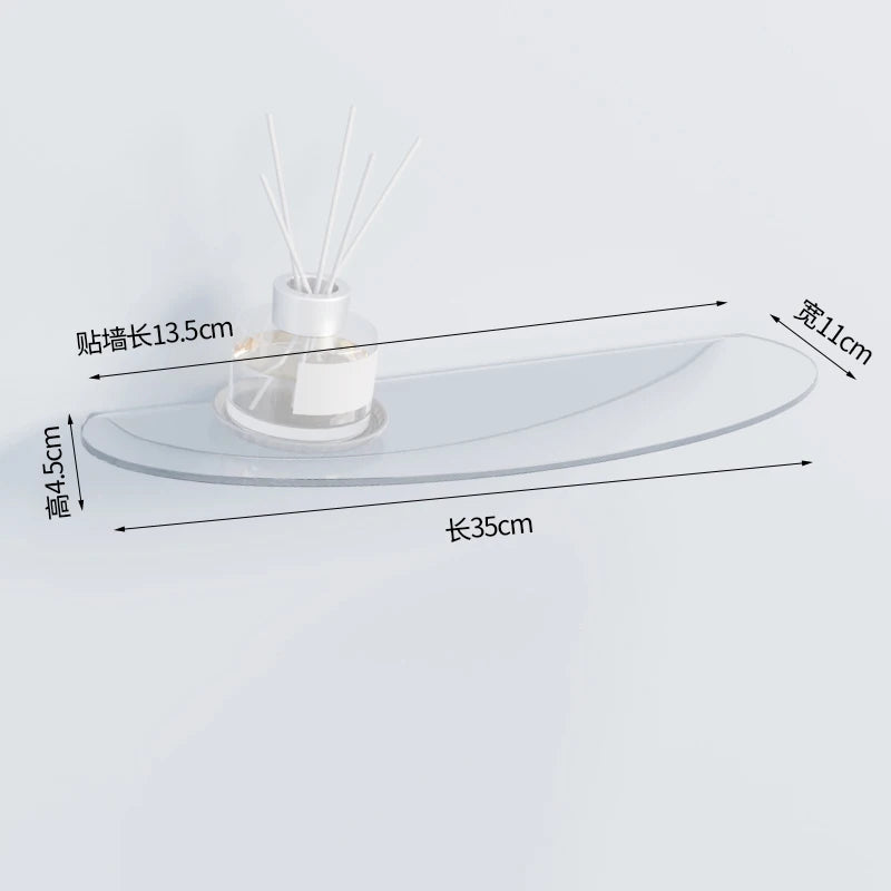 Colorful Acrylic Floating Shelf Invisible Storage Rack for Bathroom Kitchen Living Room